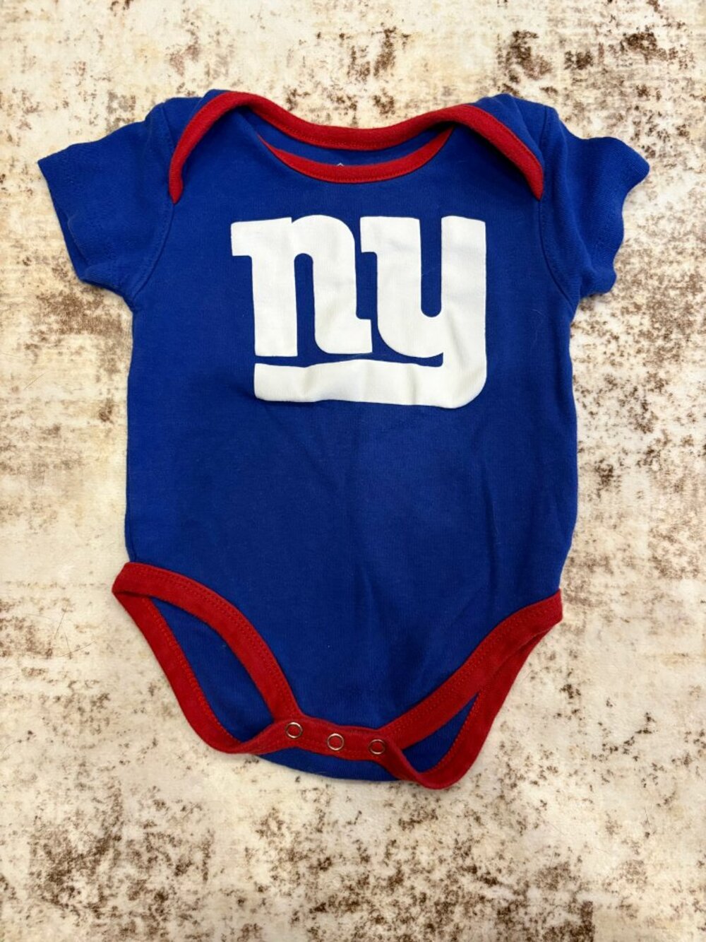 NFL New York Giants Baby Onesie 12 Months Blue Red 100% Cotton